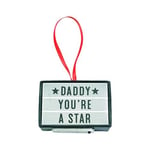 Father's Day Gift Daddy You're A Star Mini Hanging Light Up Lightbox Decoration