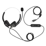 Binaural Customer Service Headset Melunvaimennus Äänenvoimakkuuden säätö Mykistä USB-yrityskuulokkeet mikrofonilla