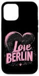 Coque pour iPhone 12/12 Pro Coeur rose I Love Berlin