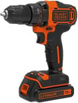 Black & Decker Bdcdd186Kb-Qw Coffret De Perceuse-Visseuse 18 V Sans Fil Avec Chargeur/2 Batteries 1,5 Ah