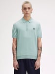 Fred Perry Classic Knitted Polo Shirt, Silver Blue