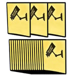 Yellow&Black CCTV Warning Sticker Camera Sticker For Hotel Home