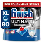 Finish Ultimate Infinity Shine Dishwasher Tablets Bulk | Scent: Fresh | Size: 80 Dishwasher tabs | Ultimate Clean and Shine