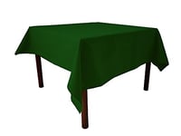 Weavric Nappe rectangulaire en Lin Lavable Infroissable pour Table de Buffet, Cuisine, dîner, Mariage, fête, 132 x 290 cm, Vert forêt