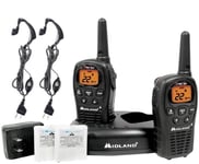 2 TALKIE-WALKIE MIDLAND LXT500 AVEC PINGANILLES + CHARGEUR + TRANSFORMATEUR 220V