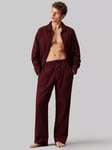 Calvin Klein Long Sleeve Button Down Lounge Set, Truffle Brown