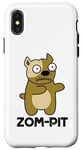 Coque pour iPhone X/XS Zom Pit Funny Zombie Pitbull Jeu de mots