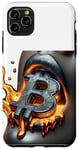 Coque pour iPhone 11 Pro Max Bitcoin Femme Chaud Feu Flamme Visage Féminin Meme