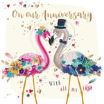 Wedding Anniversary Card - Our - Flamingo - 3D - Talking Pictures Quality NEW