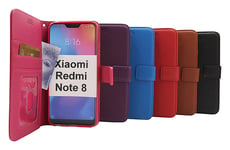 New Standcase Wallet Xiaomi Redmi Note 8 (Svart)