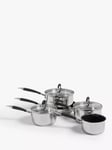 John Lewis 'The Pan' Stainless Steel Lidded Saucepans and Pan Set, 5 Piece