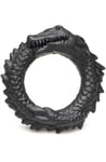 Black Caiman Silicone Cock Ring Black