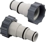 Adaptateur De Tuyau De Piscine, 2PCS Adaptateur Piscine A, Intex Adaptateur A, avec Filetage Intérieur à Visser, Diamètre 32/38 MM