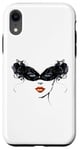 Coque pour iPhone XR Masque vénitien, joli visage, femme, Venise, Italie