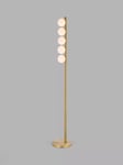 John Lewis Modern Chandelier Floor Lamp, Matte Warm Brass