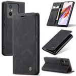 CaseMe Xiaomi Redmi 12C Fodral Retro Flip Svart