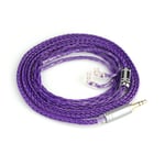 Tripowin Zonie 16 Core Silver Plated Cable Spc Earphone Cable For Kz Zs10 Pro Zsn Pro X Zst X Cca Cra (Recessed 2Pin, 3.5Mm, Violet)[QUE071071]