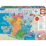 Puzzle éducatif de la France - EDUCA - 150 pieces - Pour enfants de 7 ans et ...