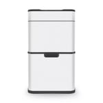 Tower Sensor Bin 50 Litre Ozone Recycling in White | T93802WHT | Brand new