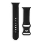 Hama Strap for Apple Watch 38/40/41 mm (Suitable for Apple Watch 9/8/SE/7/6/5/4/3/2/1, Quick-Release Strap, Silicone Look, Quick Change, Flexible Interchangeable Strap) Black