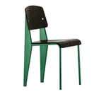 Vitra - Standard, Prouvé Blé Vert, Backrest Dark Oak - Matstolar - Jean Prouvé - Träfärgad - Metall/Trä