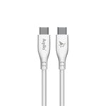 Aqiila Cablebird CS11 kabel USB C til C 60W silikon 1m hvit