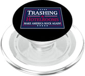 Des chambres d'hôtel amusantes et saccadées font de l'America Rock Music Band un graphique PopSockets PopGrip pour MagSafe