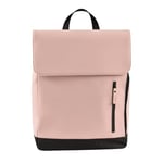 BÉABA, Sac A Langer Bebe, Sac A Dos, Impermeable, 11 poches, Matelas a langer bebe, Matière Rubber Recyclée, Respirant, Anses et Dos Rembourrés, Poche Isotherme, PC17 pouces, 19L, Sac Oslo, Vieux rose