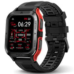 KOSPET Montre Connectée Homme Femme, 50M Étanche Militaire Appel Bluetooth Autonomie de Longue Durée 70 Modes Sport Traker d'Activité, 1.85" Grand Écran Sommeil Fréquence Cardiaque SpO2 iOS Android