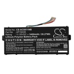 Kompatibelt med ChromeBook Spin 511 R752T-C8JP, 11.55V, 3400mAh