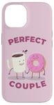 iPhone 14 FUNNY COUPLE THE PERFECT COUPLE COFFEE AND DONUTS PERFECT Case