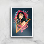 Wonder Woman Welcome To The 80s Giclee Art Print - A2 - White Frame