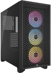 CORSAIR 3000D RGB TEMPERED GLASS MID TOWER CASE BLACK