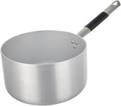 Pentole Agnelli Ligne Aluminium Induction Casserole, Fond à Induction avec 1 Manche Cool Haute 24 cm Argent