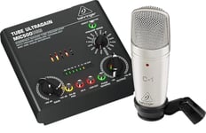 Behringer VOICE STUDIO Complete Recording Bundle with Studio Condenser Mic, Tube Preamplifier with 16 Preamp Voicings and USB/Audio Interface, Compatible with PC and Mac