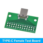 TZT-Adaptateur de carte PCB de type C male vers femelle USB 3.1",connecteur de type C 24P,prise pour transfert de cable de ligne de données,"2.54mm - Type Female