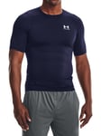 Under ArmourHeatGear Short Sleeve Baselayer T-Shirt - Midnight Navy/White