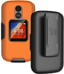 Grid Case Hard Cover and Belt Clip Holster for Alcatel TCL Flip 2 Phone (T408DL)