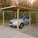 Carport - Bois traité autoclave - Toit plat - 15m² - FAUSKE  