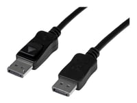 Startech.Com 30 Ft Displayport 1.2 Cable With Latches - Active - 2560X1600 - Dpcp & Hdcp - Male To Male Dp Video Monitor Cable (Displ10ma) - Displayport-Kabel - Displayport (Hann) Til Displayport (Hann) - 10 M - Aktiv, Låst - Svart - For P/N: Dk30c2