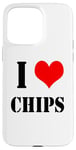 Coque pour iPhone 15 Pro Max J'aime chips de pommes de terre I Love Chips