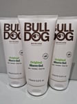 Bulldog Original Shave Gel With Aloe, camelina,Green Tea, cutlery Free,3 X 175mL