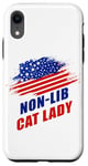 Coque pour iPhone XR Non-Lib Cat Lady – Funny Conservative Anti-Woke USA