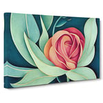 Miraculous Rose Flower Canvas Wall Art Print Ready to Hang, Framed Picture for Living Room Bedroom Home Office Décor, 30x20 Inch (76x50 cm)