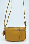 Puccio Pucci Women's TRLBC100179 Leather Bag, Mustard Yellow, 21x14x4