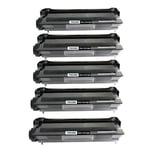 Set of 5 Black Toner Compatible With Brother HL-5440D HL-5450DN 5450DNT TN3380