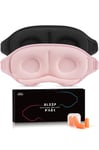 Aosun Eye Mask, 2 Pack Super Soft 3D Eye Masks-100% Blackout Comfortable Eye Mask for Sleeping with Adjustable Straps-Our Aosun Sleep Eye Mask Suitable for Travel and Meditation