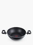 Tefal Kadai Curry 26cm Pan, Madras Collection, Non-Stick, Aluminium, Black, All hobs Compatible excluding Induction, A7295244, 26 cm