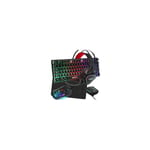 Amstrad Pack Pro Gamer Legends 6 pièces: Clavier, Souris, Tapis, Casque, convertisseur Compatible PC/PS4/Xbox One/Switch/PC