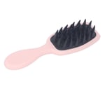 (Pink Handle)Scalp Massager Shampoo Brush Itch Relief Soft Silicone Brush